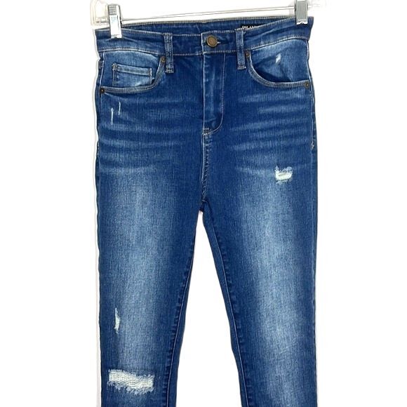 BLANK NYC The Great Jones High Rise Skinny Denim Jeans Blue Size 25 - Picture 3 of 13
